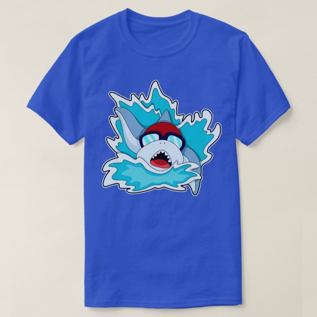 Baden mit Schwimmbrille 2 T-Shirt (Design vorne)