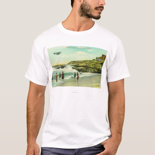 Baden von Szene in La Jolla BeachSan Diego, CA T-Shirt (Vorderseite)