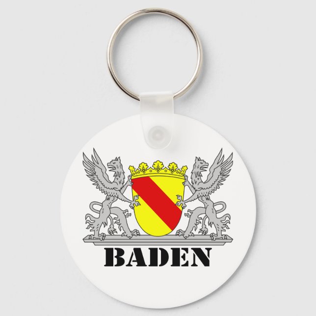 Baden Wappen mit Schrift Baden Schlüsselanhänger (Vorderseite)