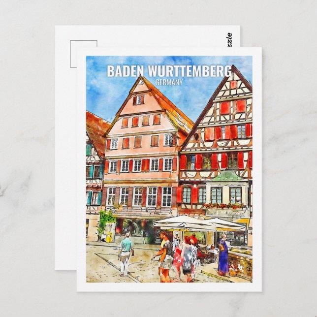 Baden-Württemberg Deutschland Travel Place Waterco Postkarte (Vorne/Hinten)