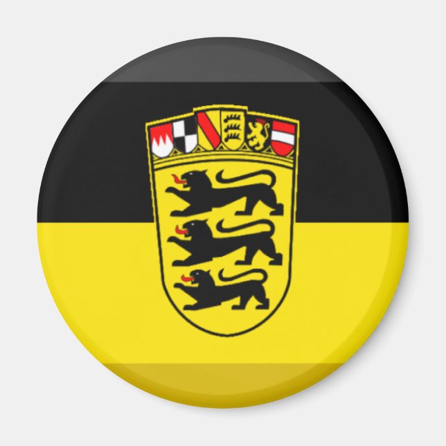 Baden-Württemberg Flag Gem Magnet (Vorne)