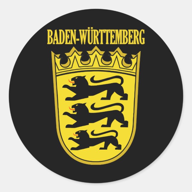 Baden-Württemberg Runder Aufkleber (Vorderseite)