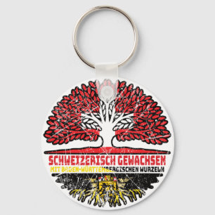 Baden-Württemberg Swiss Baum Schlüsselanhänger