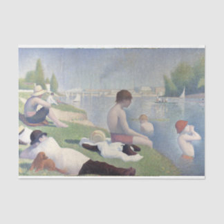 Badende Bathers Seurat Siedenpapier Decoupage Seidenpapier