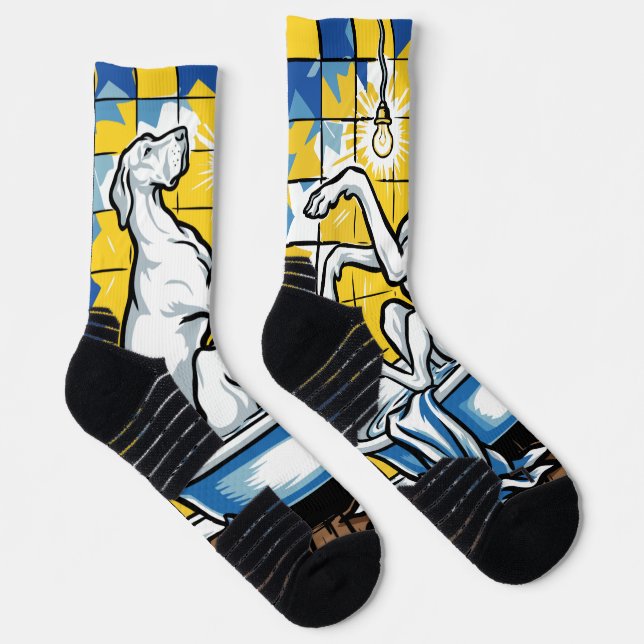 Badende Dogge Socken (Rechts)