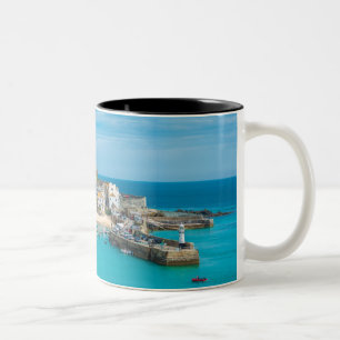 Badeort St. Ives, Cornwall, Vereinigtes Königreich Zweifarbige Tasse