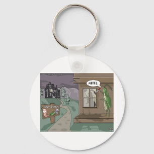 Bades Motel Funny Fishing Cartoon Geschenke und T- Schlüsselanhänger