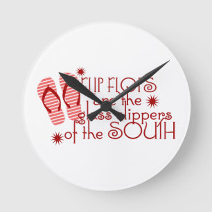 Badesandalen....Glass Slippers aus dem Süden Runde Wanduhr