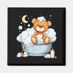 Badeschaum-Teddybär mit Blasen für Badewannen Magnet