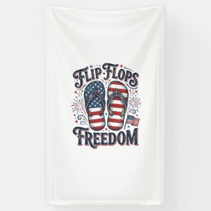 Badeschlappen Freiheit Patriotisches Sommer-Shirt Banner
