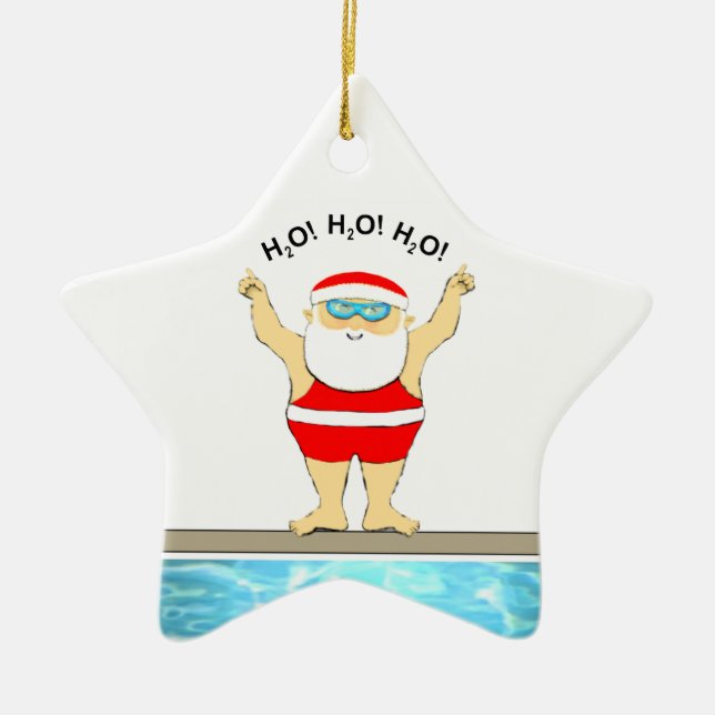 Badespass Keramik Ornament (Vorne)