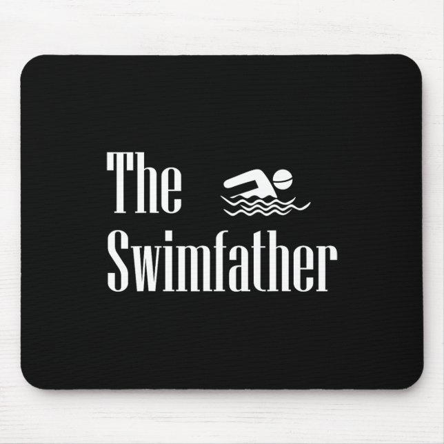 Badespass Vater Schwimmer Leben Väter Tag Mousepad (Vorne)