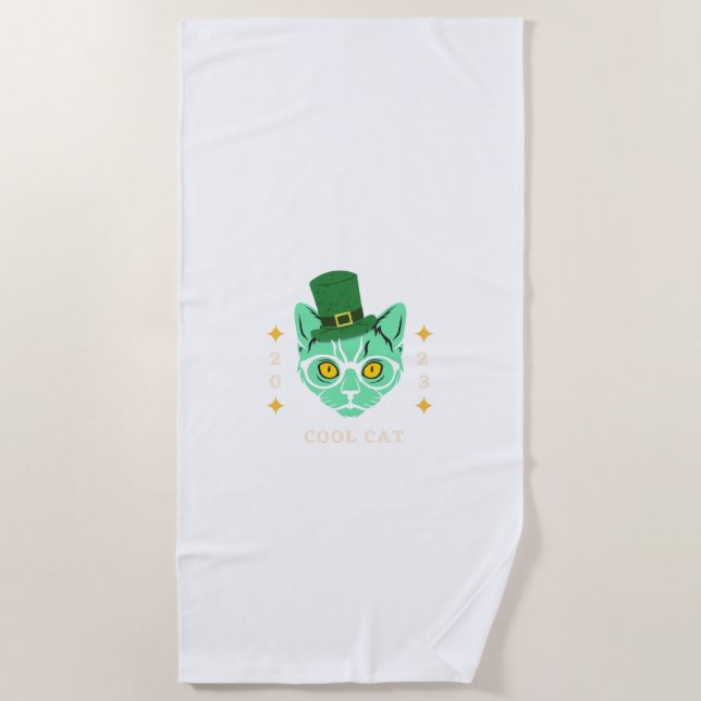 Badetuch Cool Katze (Vorderseite)