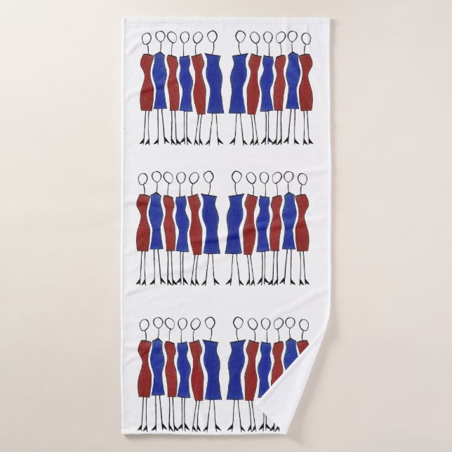 Badetuch (Einzigartig von Hand gezeichnet) Badehandtuch