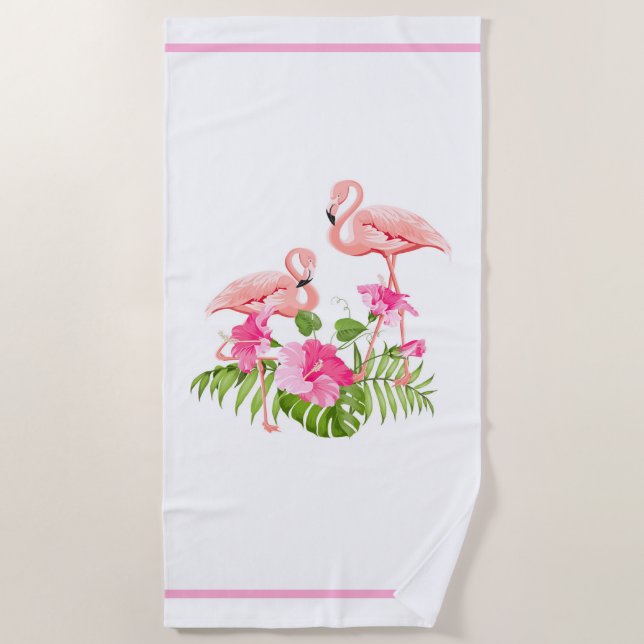 Badetuch Flamingo Beach Handtuch (Vorderseite)