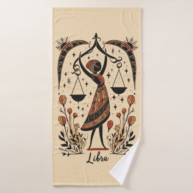 Badetuch Libra Celestie Kunst, Dichtung und Musik Badehandtuch (Badehandtuch)