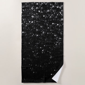 Badetuch-Schwarzes KristallBling Strass Strandtuch