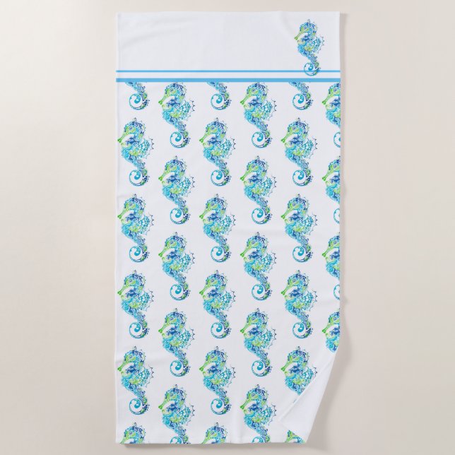 Badetuch-Seepferd Strandtuch (Vorderseite)