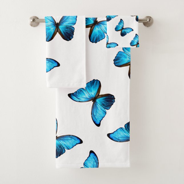 Badetuch Set - Blue Morpho Butterfly (Insitu)