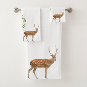 Badetuch Set Hirsch Dock Buck Wald Jagd