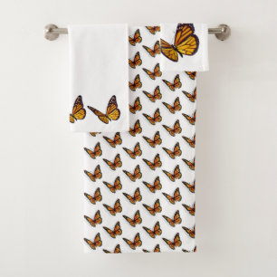 Badetuch-Set - Monarch Butterfliegen Badhandtuch Set