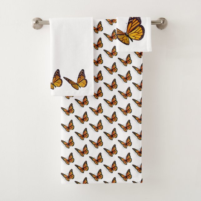 Badetuch-Set - Monarch Butterfliegen Badhandtuch Set (Insitu)