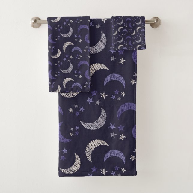 Badetuch Set Nachthimmel Sterne Design (Insitu)