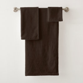 Badetuch Set Rich Dark Brown Plush 