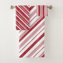 Badetuch Set Rote Süßigkeiten