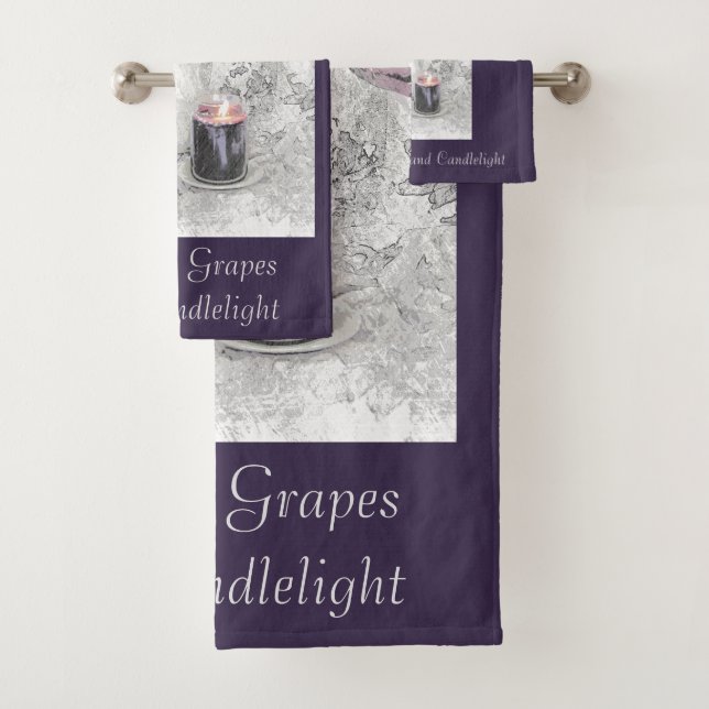 Badetuch Set Tulissen, Trauben und Kerzenlicht (Insitu)