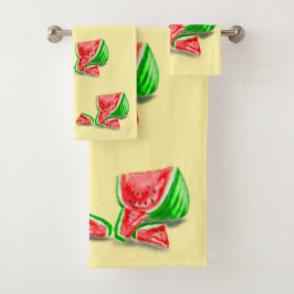 Badetücher für Wassermelonen - Farbe auswählen Badhandtuch Set