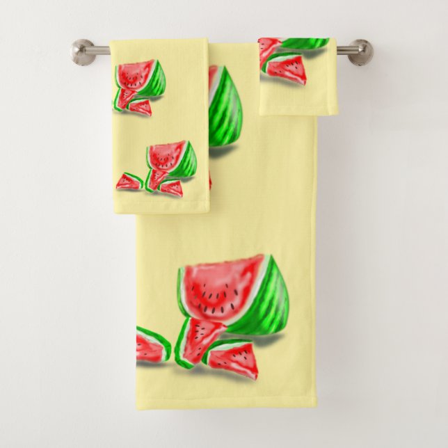 Badetücher für Wassermelonen - Farbe auswählen Badhandtuch Set (Insitu)