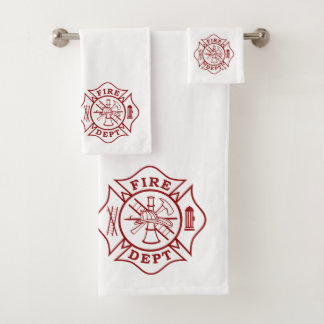 Badetücher Set mit Feuerwehrmaltese