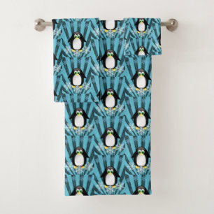 Badetücher Set Pinguin