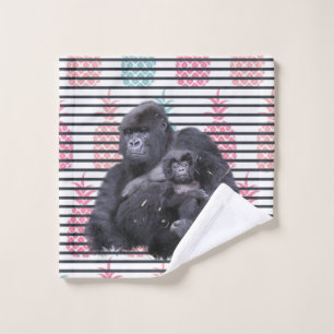 Badetücher Sets Ananas Gorilla Strip