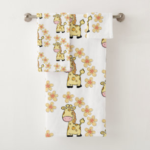 Badetücher Sets Giraffe Floral