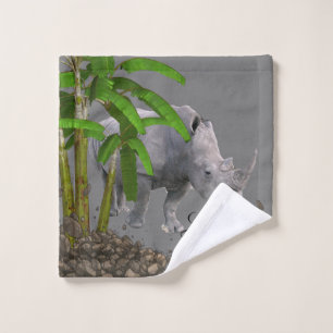 Badetücher Sets Grau Rhinozeros Trees