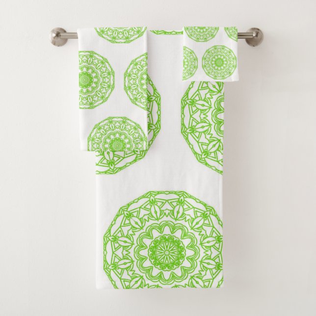 Badetücher Sets Green Mandala (Insitu)