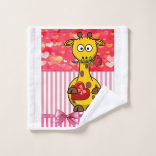 Badetücher Sets Valentinstag, Giraffe