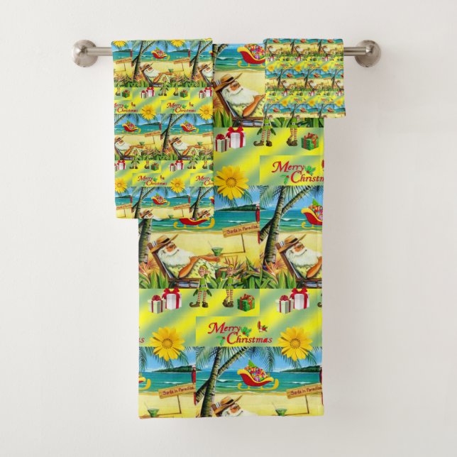 Badetücher Sets Weihnachten Strand Bum Santa (Insitu)