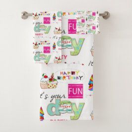 Badetücher, Sets zum Geburtstag, FUN Cupcake