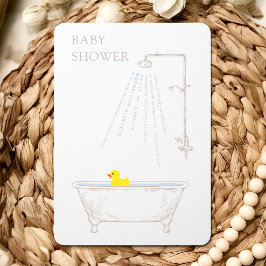 Badewanne Duck Baby Duwer Gender Neutral Einladung