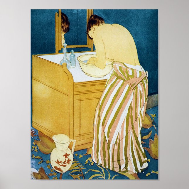 Badewanne, Mary Cassatt Poster (Vorne)