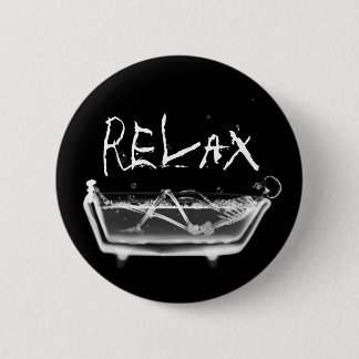 Badewanne-Röntgenstrahl-Skeleton Schwarzes u. Weiß Button