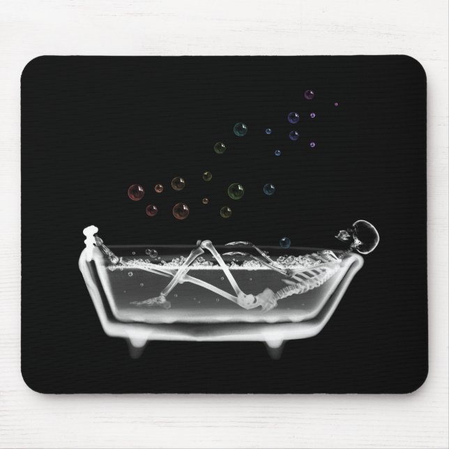 Badewanne-Röntgenstrahl-Skelett - Mousepad (Vorne)