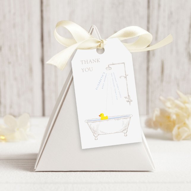 Badewanne Rubber Duck Baby Duwer Gender Neutral Geschenkanhänger (Von Creator hochgeladen)