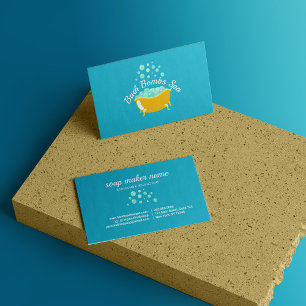 Badewanne Seifenblasen Shampoo Visitenkarte