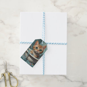 Badezeit-Freunde Tiere in einem Bad Geschenkanhänger