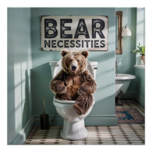 Badezimmer Einrichtung lustige Wandkunst Toiletten Poster