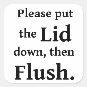 Badezimmer-Erröten Quadratischer Aufkleber